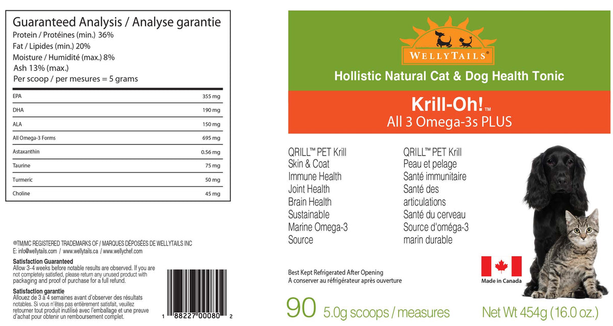 WellyTails Krill-Oh!  454g Omega-3