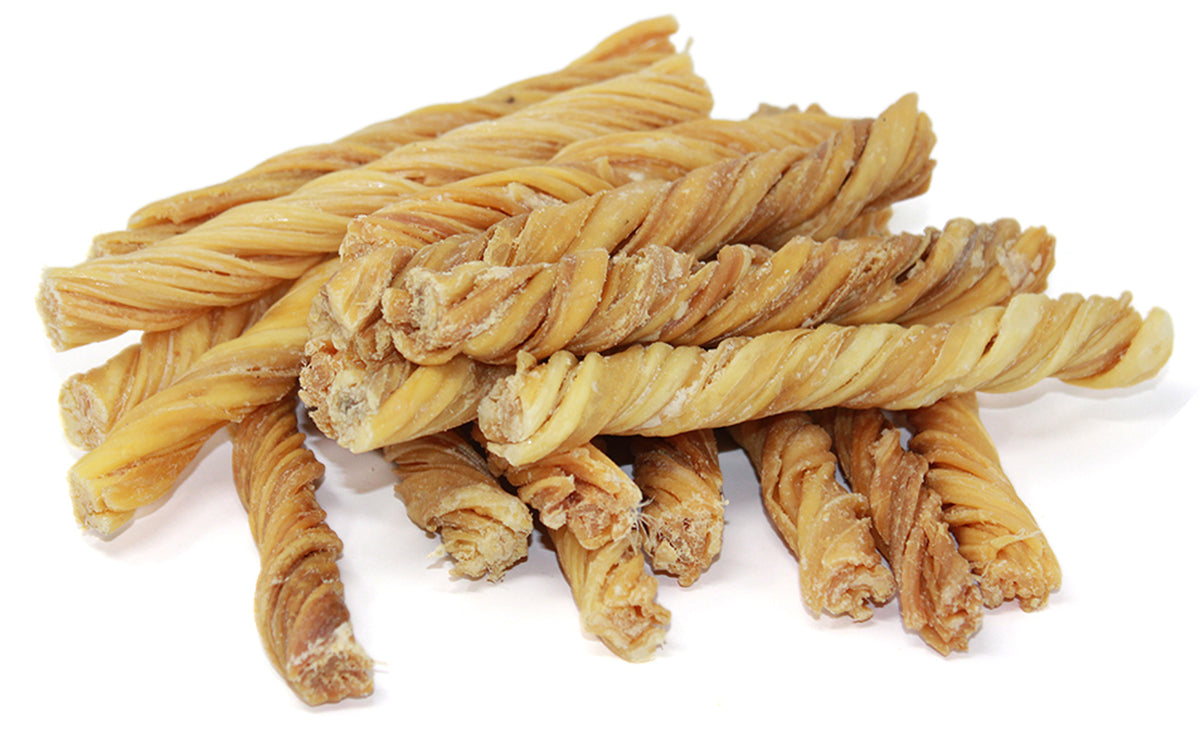 Beef Tripe Twist Dog Treat - 454 grams (16 oz.) 6" Long 16 -20 pieces, Rawhide Alternative,  Chewy, Single Ingredient Flavorful Beef Tripe, Small  to Large Dogs