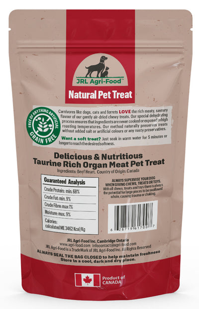 Beef Heart Dog Treat – 340 grams (12 oz.) All-Natural, Single Ingredient,  For Small to Large Dogs