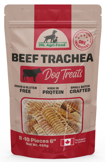 Beef Trachea Chew Treat for Dogs 454 grams 16 oz. 24 x 6 Long Slices. All Natural High Protein Dental Health Joint Support