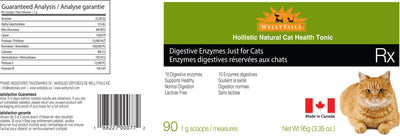 WellyTails Enzymes Digestives Uniquement pour Chats 90g