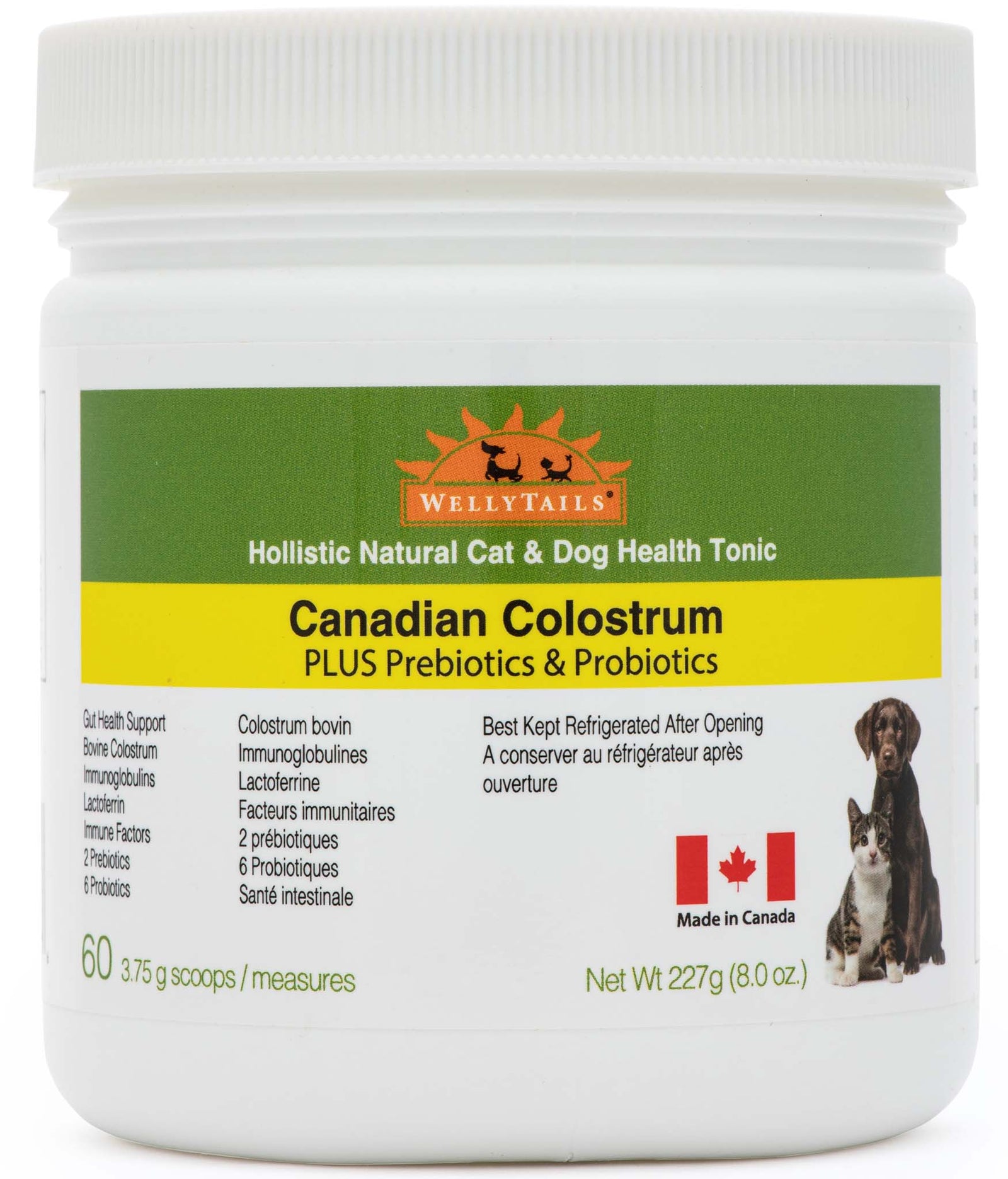 WellyTails Canadian Colostrum + Probiotics & Prebiotics