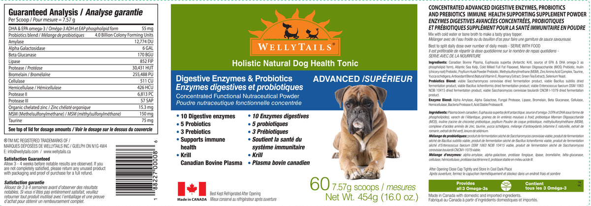 WellyTails Digestive Enzymes & Probiotics ADVANCED