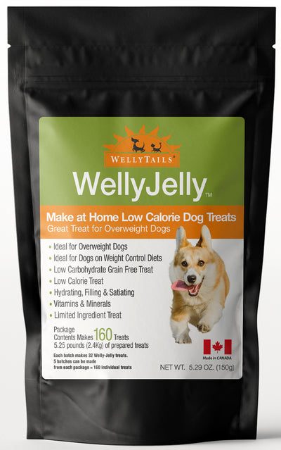 WellyJelly Low Calorie Home Made Dog Treats - Makes 160 Treats (5.25 pounds)