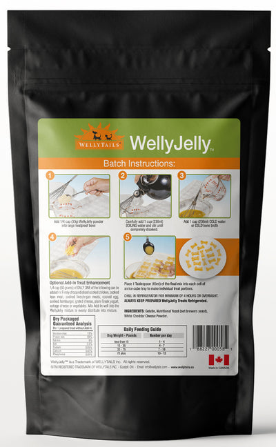 WellyJelly Low Calorie Home Made Dog Treats - Makes 160 Treats (5.25 pounds)