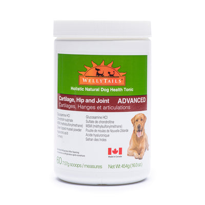 WellyTails Cartilage, Hip &amp; Joint Dog ADVANCED (formule Rx originale mise à jour)