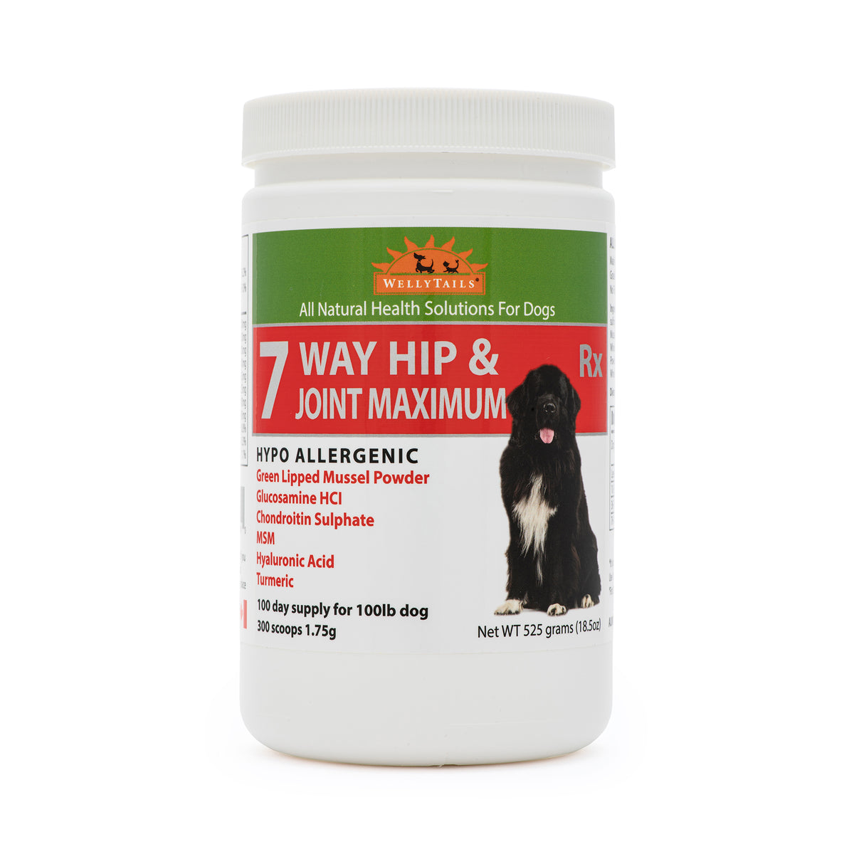 WellyTails Hypo-Allergenic Dog 7 Way Hip & Joint MAXIMUM