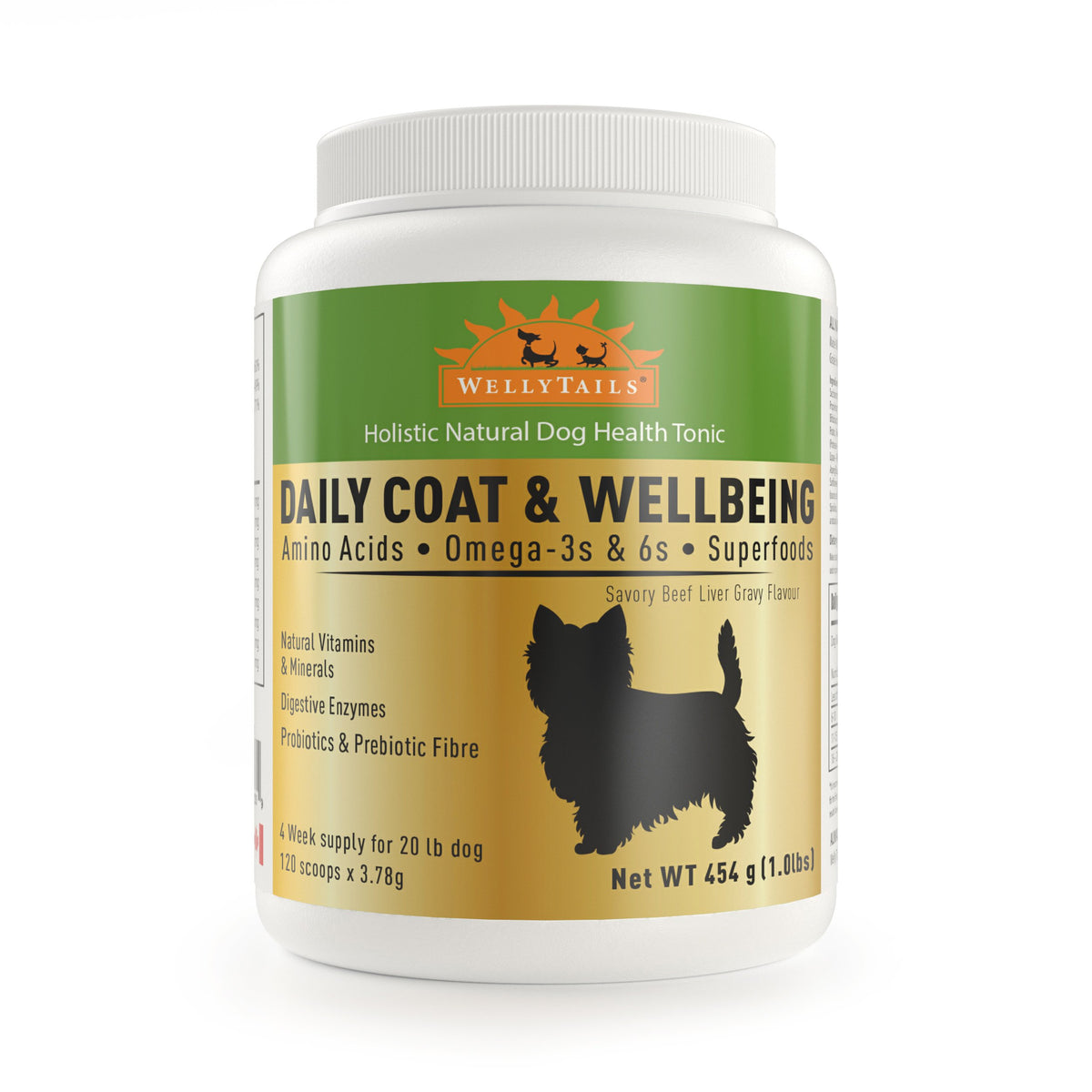 WellyTails® Daily Coat &amp; Wellbeing - pour petits chiens