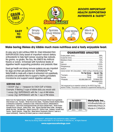Chicken Liver + PROBIOTICS Digestive Health MADE IN CANADA by WellTails (nutrients guide)